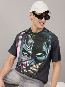 Free Authority - Dark Grey Batman Graphic Loose T-Shirt
