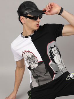 Free Authority - Multi-Color Naruto Graphic Regular Fit T-Shirt
