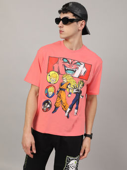 Free Authority - Coral Dragon Ball Z Graphic Loose T-Shirt