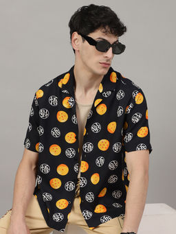 Free Authority - Black Dragon Ball Z Printed Regular Fit Shirt