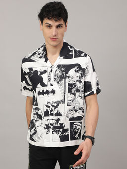 Free Authority - White Batman Graphic Regular Fit Shirt