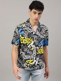 Free Authority - Black Batman Graphic Regular Fit Shirt