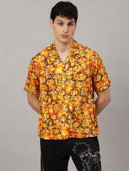 Free Authority - Orange Garfield Graphic Regular Fit Shirt