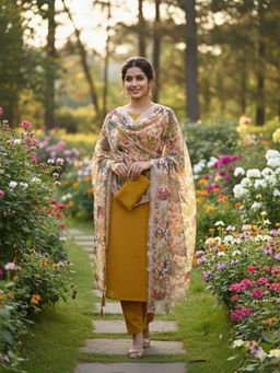 SALWAR STUDIO - Women Multi-Color Kota Abstract Dupatta
