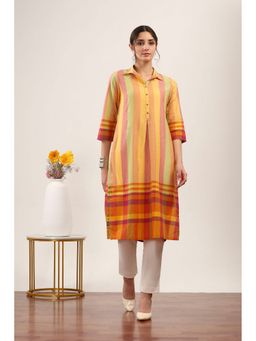 Rangriti - Women Multicolor Cotton Straight Kurta