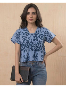 Juniper - Indigo Breeze Boxy Crop Top