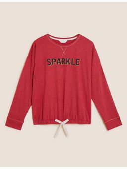 Marks & Spencer - Cotton Sparkle Slogan Pyjama Top