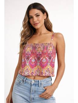 NOBARR - Women Multi-Color Cotton Solid Crop Top