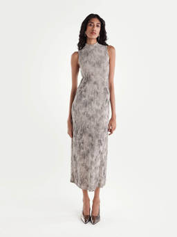 RAREISM - Parissa Women Grey Nylon Sequined Dress