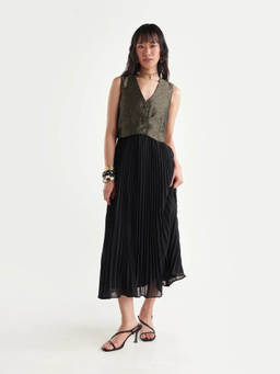 RAREISM - Women Black Polyester Blend Woven Dress