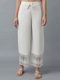 W - Floral White Parallelpant