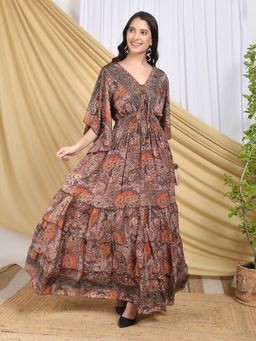 BOHOLYFE - Solene Bronze Mirage Maxi Dress