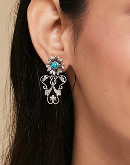 Fabindia - Women Turquoise Dangler Earrings