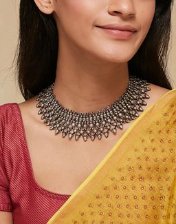 Fabindia - Women Pink Stone Studded Necklace