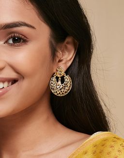 Fabindia - Women Metal Multi-Color Chandbali Earrings