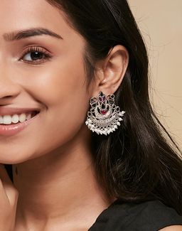 Fabindia - Women Multi-Color Stone Drop Earrings