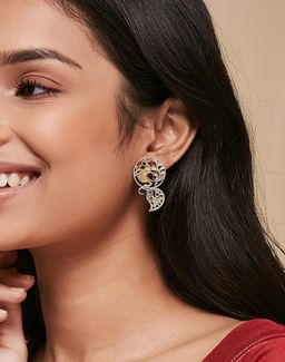 Fabindia - Women Blue Stone Drop Earrings