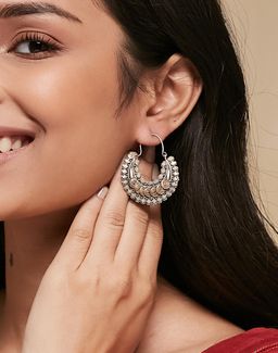 Fabindia - Women Metal Hoops Earrings