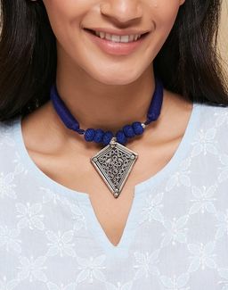 Fabindia - Women Metal Silver Necklace