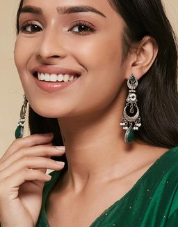 Fabindia - Women Metal Multi-Color Chandbali Earrings