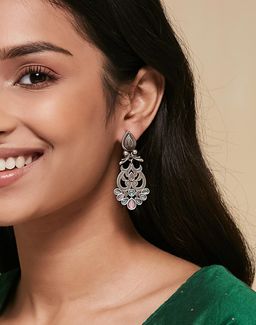 Fabindia - Women Metal Multi-Color Chandbali Earrings