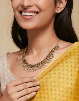 Fabindia - Women Traditional Metal Multi-Color Necklace