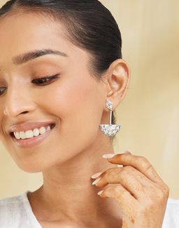 Fabindia - Women Silver Dangler Earrings