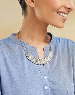 Fabindia - Women Silver Statement Necklace