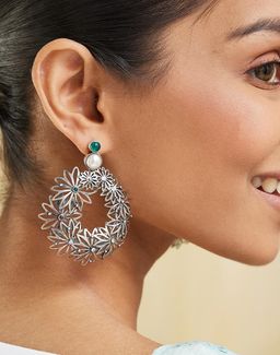 Fabindia - Women Multi-Color Stone Dangler Earrings