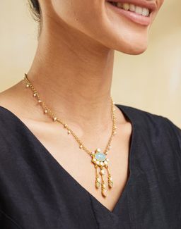 Fabindia - Women Multi-Color Stone and Pearl Necklace