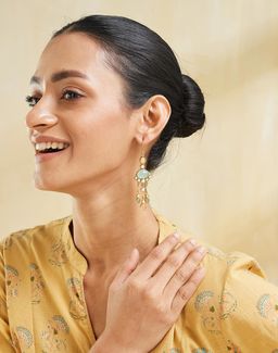 Fabindia - Women Multi-Color Stone Dangler Earrings