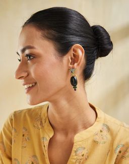 Fabindia - Women Multi-Color Stone Drop Earrings