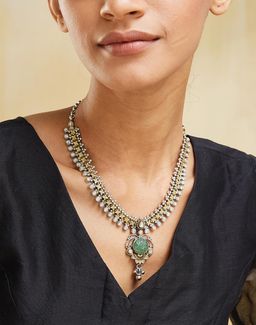 Fabindia - Women Traditional Green Stone Necklace