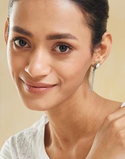 Fabindia - Women White Pearl Dangler Earrings
