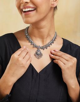 Fabindia - Women Brass Multi-Color Stone Necklace