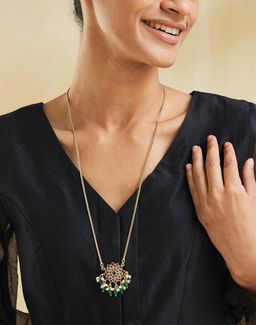 Fabindia - Women Brass Multi-Color Long Necklace