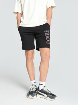 Puma - Ess Graphic 9 Men Black Shorts