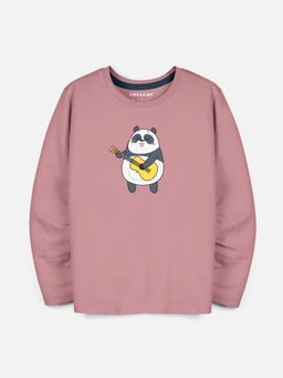 HELLCAT - Pink Trendy Graphic Round Neck Full Sleeve T-shirt for Boys