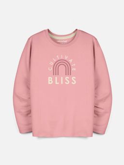 HELLCAT - Pink Trendy Typographic Round Neck Full Sleeve T-shirt for Boys