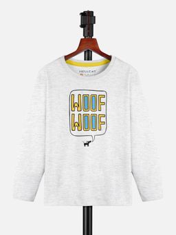 HELLCAT - White Trendy Typographic Round Neck Full Sleeve T-shirt for Girls