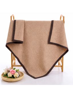 MumsLap - Brown Crinkled Muslin 4-Layer Baby Blanket Ultra Soft & Breathable Cotton Wrap (0-2 Years)
