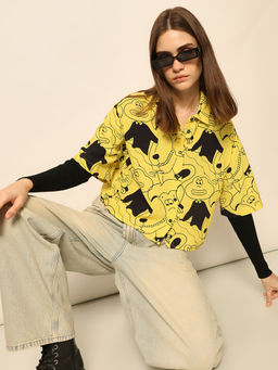 ONLY - Women Yellow Regular Fit Viscose Shirt