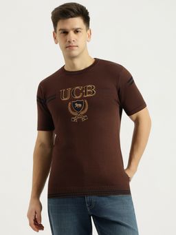 United Colors of Benetton - Men Brown Pure Cotton Regular Fit T-Shirt