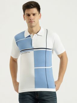 United Colors of Benetton - Men White Pure Cotton Regular Fit Polo T-Shirt