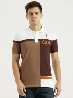 United Colors of Benetton - Men Multi-Color Pure Cotton Regular Fit Polo T-Shirt