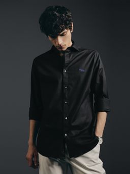 Andamen - Men Black Cotton/Elastane Slim Fit Shirt