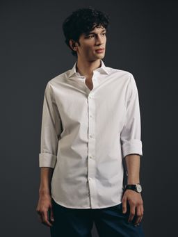 Andamen - Men White Pure Cotton Slim Fit Shirt