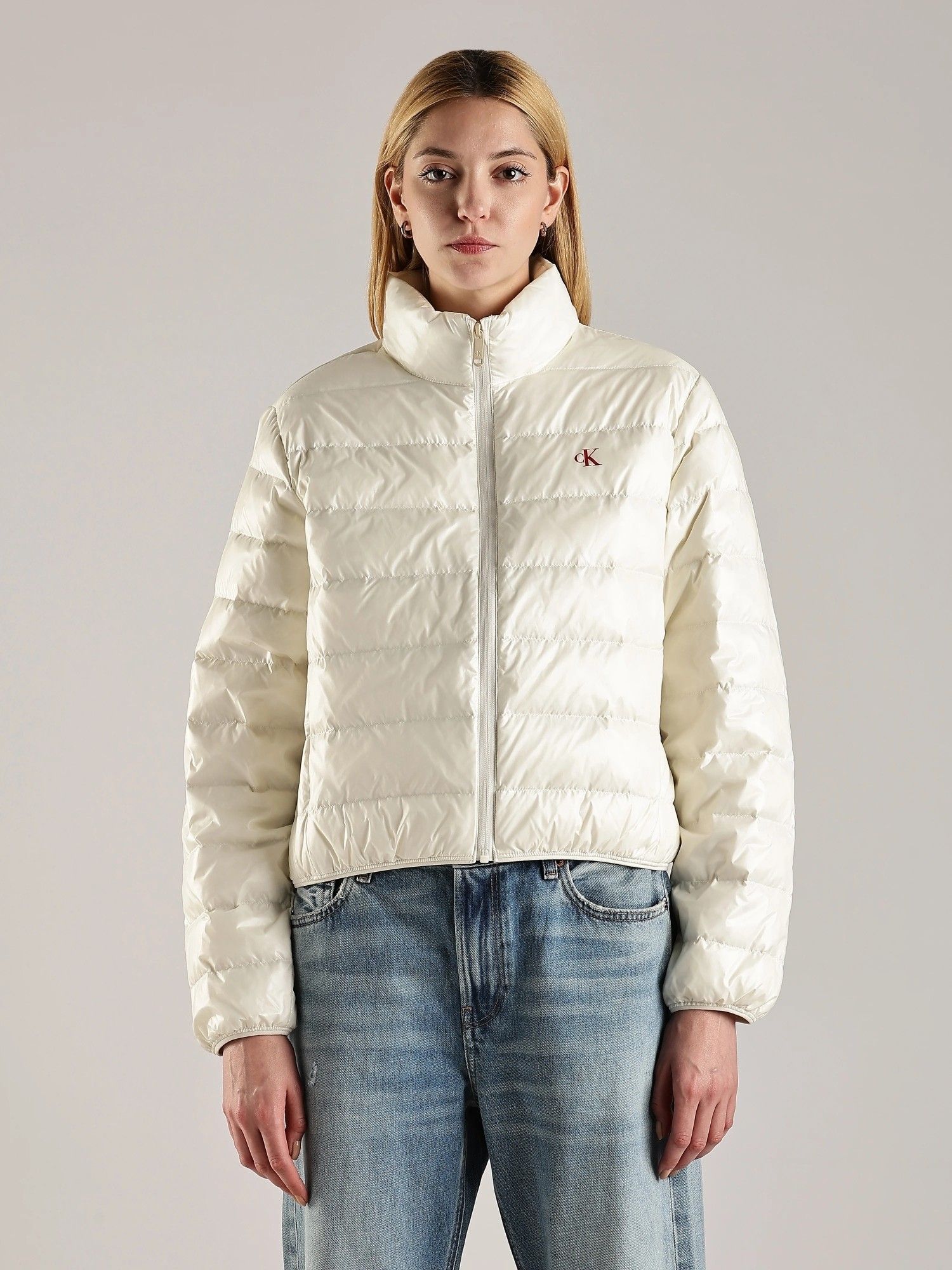 calvin klein Regular Fit Nylon High-Neck Solid Puffer Jacket-picture-42