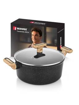 Bergner - Sienna Elite Granite Casserole with Glass Lid - 24 cm (4.3 L)