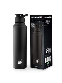 Bergner - Essential Plus Stainless Steel Water Bottle 1000 ml - Black